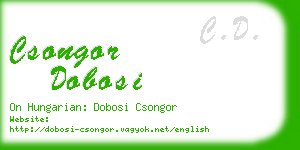 csongor dobosi business card